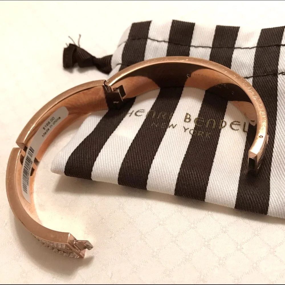 💎HTF💎HENRI BENDEL Double Row Swarovski Bangle - Picture 7 of 10
